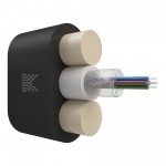 65927 КОСТРОМАКАБЕЛЬ КОС-ОКДП-4х657-ТП-3кН Дроп-кабель плоский, с центральной трубкой, усилен стеклопрутками, 4 волокна, SM 9/125, G.657.A1, полиэтилен, 3 кН