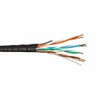 52244 Кабель U/UTP4 cat.5e NETKO / 4 пары 24 AWG BC / одножильный / не экранированный / для наружных работ с проволочным тросом / 305м, FLUKE TEST