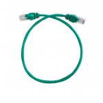 57097 Патч-корд Technolink UTP4 cat 5e, 0,5м, ВС, LSZH, зеленый, литой коннектор