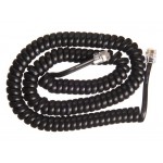 51190 Шнур телефонный витой (4р4с) 4,5 метра / черный, Netko