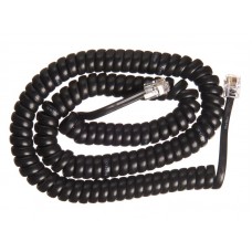 51190 Шнур телефонный витой (4р4с) 4,5 метра / черный, Netko