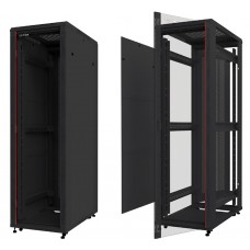53670 Шкаф напольный 47U серия TS(AS) (600х1000х2277), передняя дверь стекло, черный Netko (упакован в 3 коробки)