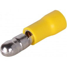54386 Разъем штекерный MPD 5,5-195, d=5,0мм, 4-6мм2, изолированный, желтый, 100шт, Netko