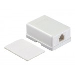 53143 Розетка телефонная внешняя / 1 порт RJ-11 / 2 контактная, белая, блистер, Netko