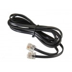51176 Удлинитель телефонный (6р4с) 2 метра / черный, Netko