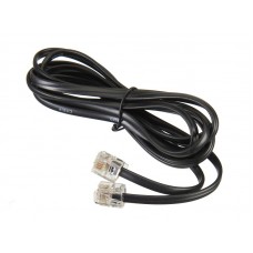 51176 Удлинитель телефонный (6р4с) 2 метра / черный, Netko