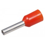 54319 Штыревой втулочный кабельный наконечник Е 1008 (НШВИ F=8мм) 1,0мм2, изолированный, красный, 100 шт, Netko
