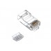 55117 Коннектор RJ-45 Netko CKC (8p8c) cat.6а, со вставкой, для одножильного и многожильного кабеля (нож с 3-мя зубцами), 25шт., РАСПРОДАЖА