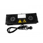 66034 Блок вентиляторов 2 шт для серий Expert, Optima глубиной 600/800/1000 с кабелем, Netko, черный А