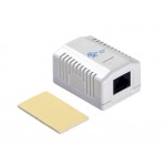 54399 Розетка компьютерная внешняя на плате 1xRJ45, неэкран, cat.5e, 110/Krone тип (Dual IDC) белая, Netko СКС