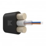 65918 КОСТРОМАКАБЕЛЬ КОС-ОКДП-2х657-ТП-1.8кН Дроп-кабель плоский, с центральной трубкой, усилен стеклопрутками, 2 волокна, SM 9/125, G.657.A1, полиэтилен, 1.8 кН