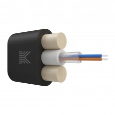 65918 КОСТРОМАКАБЕЛЬ КОС-ОКДП-2х657-ТП-1.8кН Дроп-кабель плоский, с центральной трубкой, усилен стеклопрутками, 2 волокна, SM 9/125, G.657.A1, полиэтилен, 1.8 кН