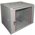 53986 Шкаф настенный 15U серия WM (570х450х770), передняя дверь стекло, разборный, серый Netko
