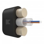 65926 КОСТРОМАКАБЕЛЬ КОС-ОКДП-2х657-ТП-3кН Дроп-кабель плоский, с центральной трубкой, усилен стеклопрутками, 2 волокна, SM 9/125, G.657.A1, полиэтилен, 3 кН