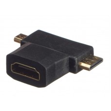 54695 Переходник гнездо HDMI - штекер micro+mini HDMI, dual link, Netko
