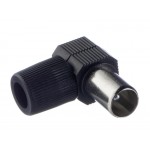 51863 Штекер ТV угловой, черный, Netko