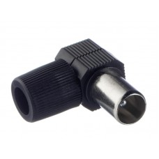 51863 Штекер ТV угловой, черный, Netko