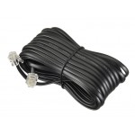 51185 Удлинитель телефонный (6р4с) 10 метров / черный, Netko