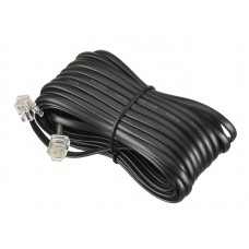 51185 Удлинитель телефонный (6р4с) 10 метров / черный, Netko