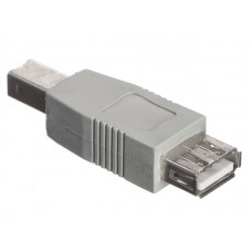 52037 Переходник гнездо USB A- штекер USB B, Netko, белый