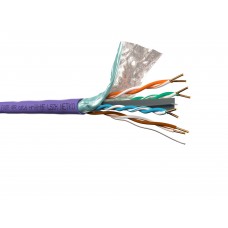 54189 Кабель F/UTP4 (FTP4) cat.6 NETKO /4 пары 23 AWG BC/ 305м / с крестовиной/ нг(А)-HF LSZH - малодымный, не содержащий галогенов, фиолетовый, одножильный СКС, FLUKE TEST