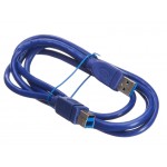 55154 Кабель шт.USB A - шт.USB B 3.0 (1,5м), синий, блистер, Netko