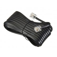 52215 Удлинитель телефонный (6р4с) 10 метров / черный, блистер, Netko РАСПРОДАЖА