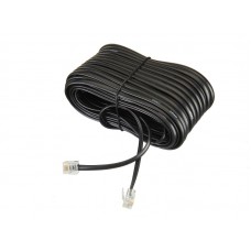 52219 Удлинитель телефонный (6р4с) 20 метров / черный, блистер, Netko РАСПРОДАЖА