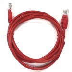 57002 Патч-корд Technolink UTP4 cat 5e, 1,5м, ВС, LSZH, красный, литой коннектор
