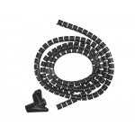 54790 Органайзер для проводов с инструментом для укладки, ID-15mm, 2м, пластик, черный, Netko