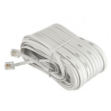 51212 Удлинитель телефонный (6р4с) 20 метров / белый, Netko