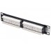 51957 Патч-панель UTP, 10, 12 портов RJ45, cat.5е, 1U, Dual Type, Netko СКС, J
