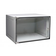 51997 Шкаф настенный 4U серия WS (530х450х279), передняя дверь стекло, серый Netko