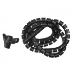 54793 Органайзер для проводов с инструментом для укладки, ID-30mm, 2м, пластик, черный, Netko