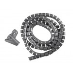 54786 Органайзер для проводов с инструментом для укладки, ID-15mm, 2м, пластик, серый, Netko