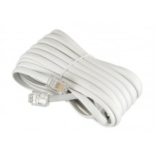 51181 Удлинитель телефонный (6р4с) 5 метров / белый, Netko