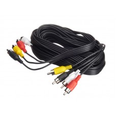 52192 Шнур аудио-видео: 4RCA-4RCA (длина 5 м, литой) блистер, Netko РАСПРОДАЖА