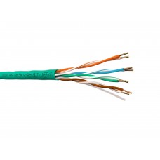 60024 Кабель U/UTP4 cat.5e NETKO /4 пары 24 AWG BC / 305м / нг(А)-LSLTx, зеленый, одножильный СКС, FLUKE TEST