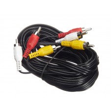 51685 Шнур аудио-видео: 3RCA-3RCA ( длина 5 м, литой), Netko