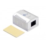 54402 Розетка компьютерная внешняя на плате 1xRJ45, неэкран, cat.6, 110/Krone тип (Dual IDC) белая, Netko СКС