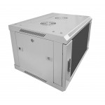 65568 Шкаф настенный 9U серия WMA (Wall Maestro) (600х600х500), передняя дверь стекло, разборный, серый, Netko А