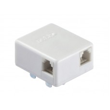 51497 Универсальная телефонная вилка / Российский разъем на 2 еврогнезда / блистер, Netko РАСПРОДАЖА