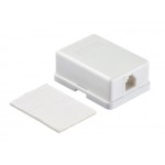 53142 Розетка телефонная внешняя / 1 порт RJ-11(6p2c) / 2 контактная, белая, Netko