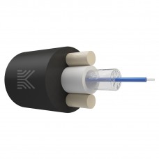 65887 КОСТРОМАКАБЕЛЬ КОС-ОКД-1х657-ТП-1.2кН Дроп-кабель круглый, с центральной трубкой, усилен стеклопрутками, 1 волокно, SM 9/125, G.657.A1, полиэтилен, 1.2 кН