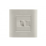 52092 T1.1 - Рамка для внутренней розетки 80х80мм (французский тип) со вставкой под 1 модуль