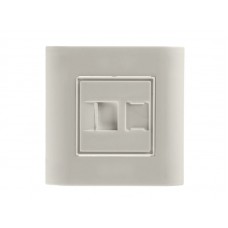 52092 T1.1 - Рамка для внутренней розетки 80х80мм (французский тип) со вставкой под 1 модуль