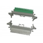 55128 Плинт размыкаемый, PBT, 8 пар, медные контакты, универсальный, тип POUYET, нумерация (1-8), серый РАСПРОДАЖА