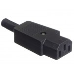 56258 Разъем питания, штекер IEC С13, на кабель, черный
