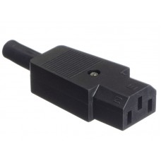 56258 Разъем питания, штекер IEC С13, на кабель, черный