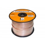 55547 Кабель акустический Cabletech 2*4.0мм2 (7*32*0.15мм) CCA, 100м, пластиковая катушка, прозрачный РАСПРОДАЖА